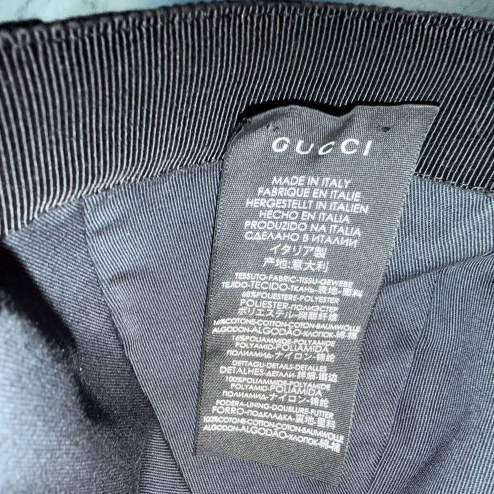 Black Gucci Canvas Baseball Cap - Picture 6 of 8